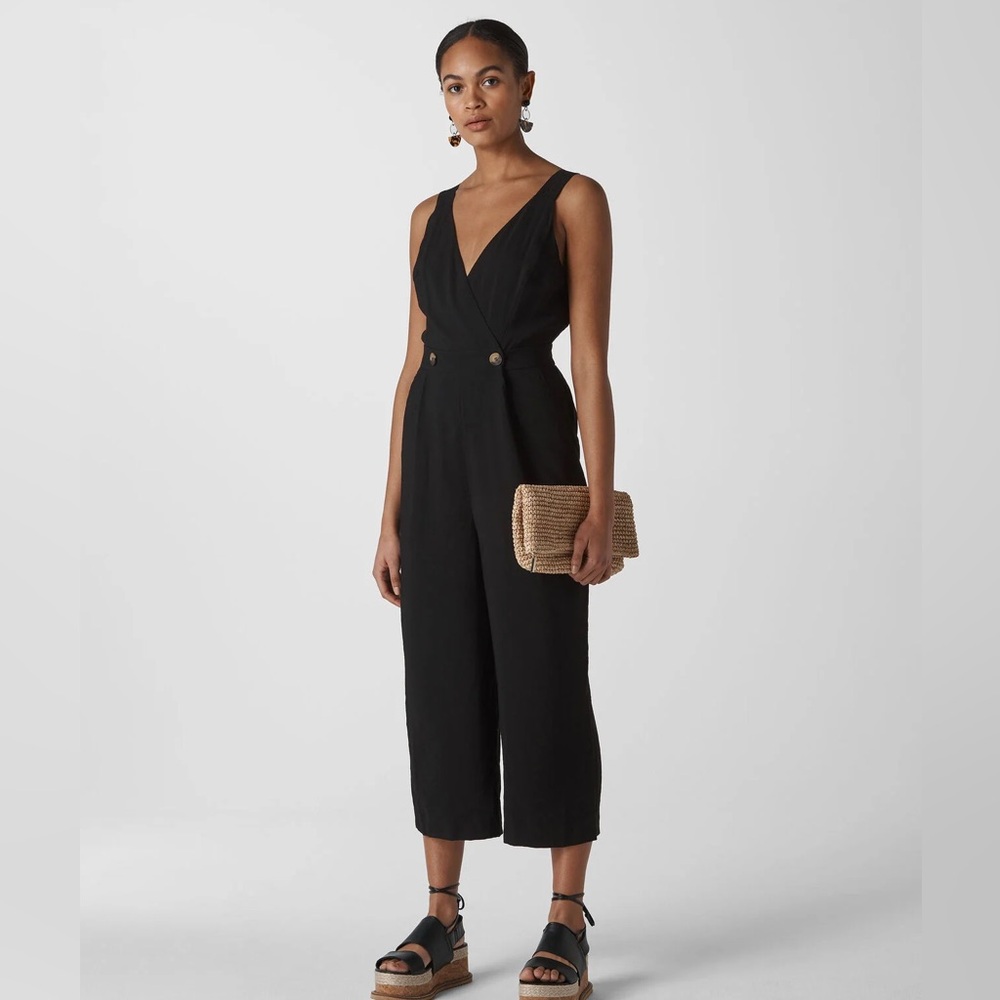 Whistles black Lara  button jumpsuit